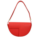 Patou Red Leather Shoulder Bag
