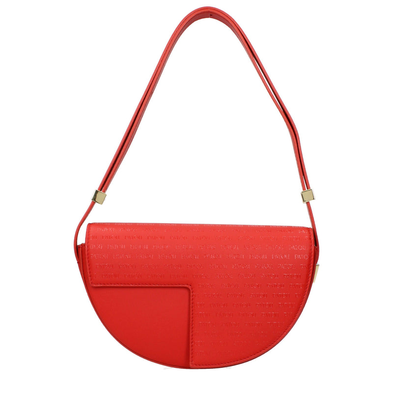 Patou Red Leather Shoulder Bag - Stylish & Versatile