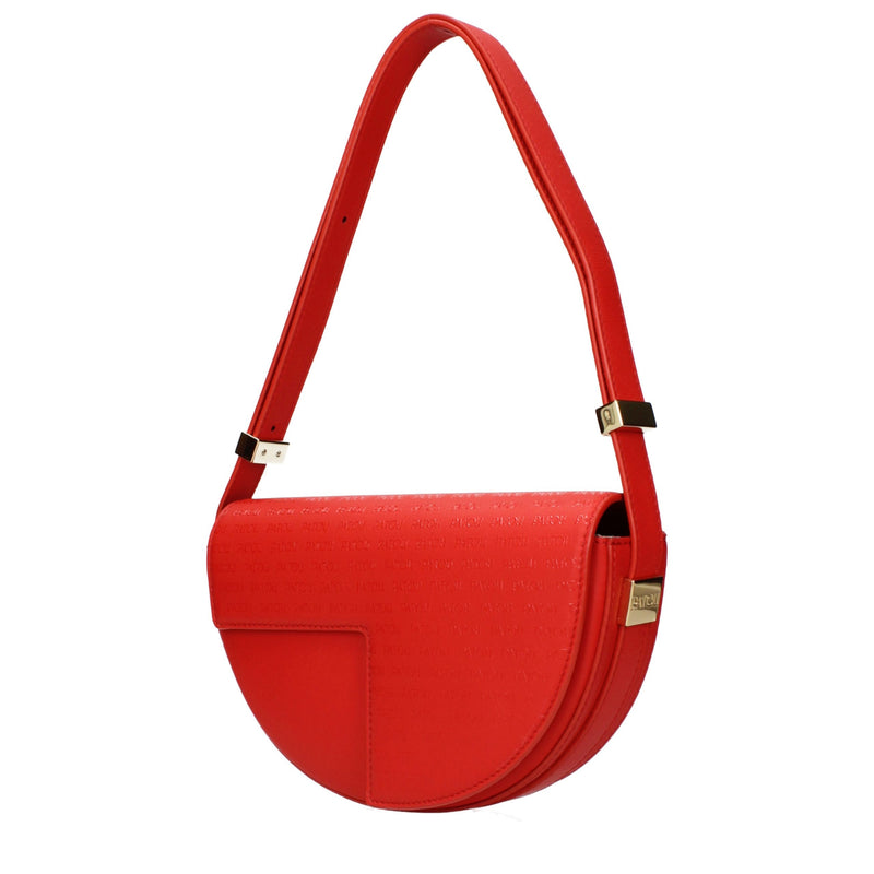 Patou Red Leather Shoulder Bag - Stylish & Versatile