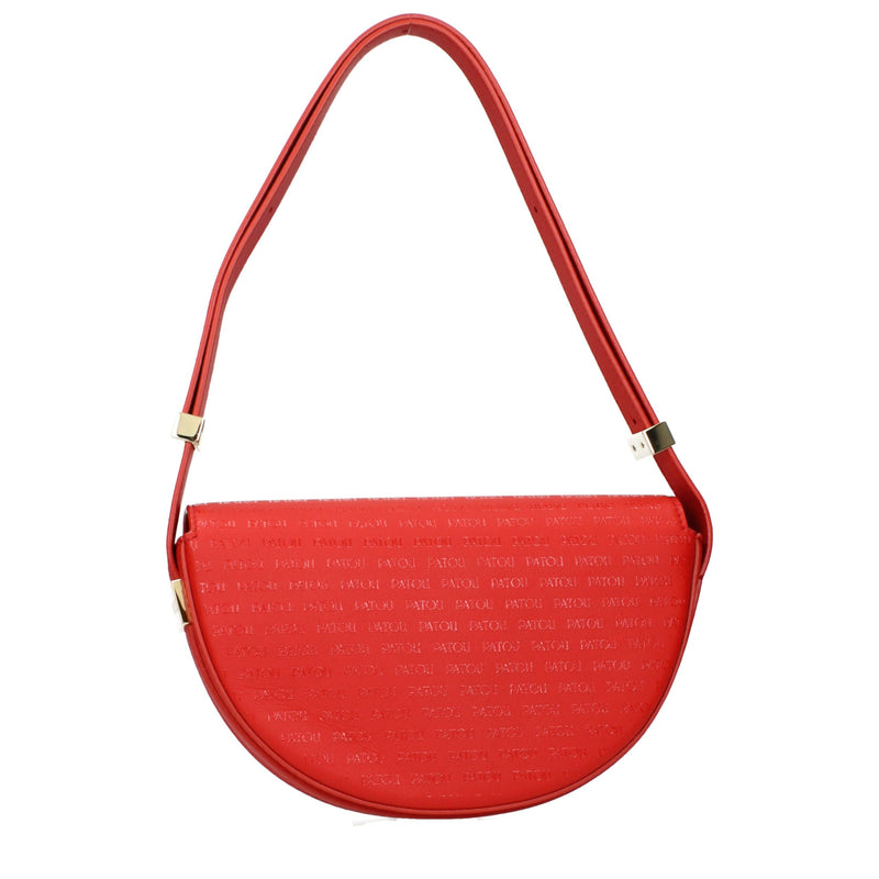Patou Red Leather Shoulder Bag - Stylish & Versatile