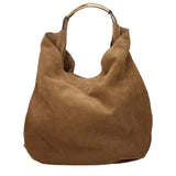 Moschino Brown Leather Shoulder Bag