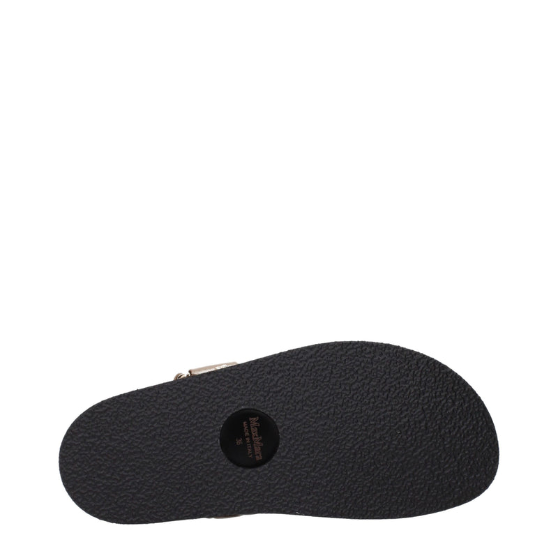 Max Mara Brown Leather Flat Sandals