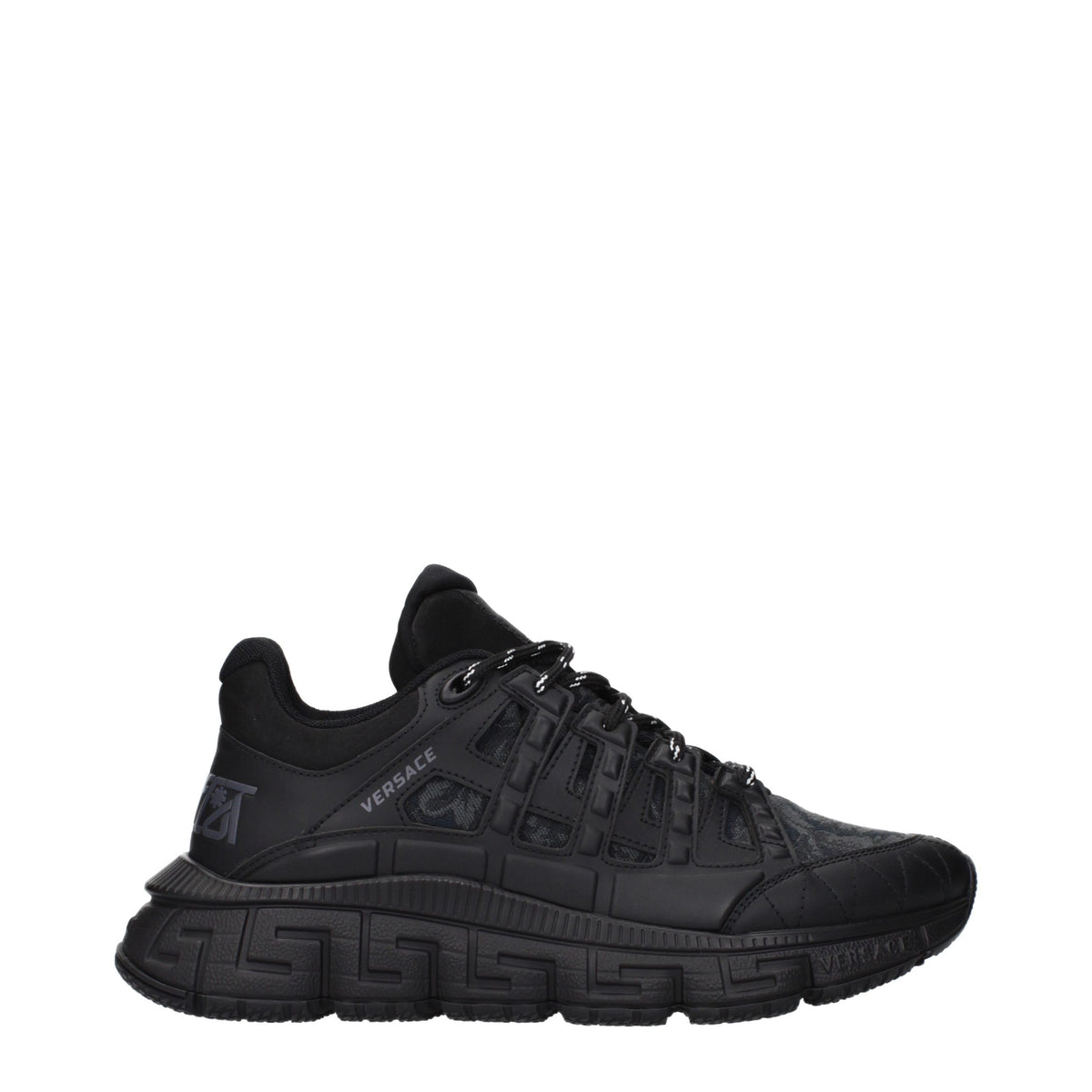 Versace Black Fabric Athletic Sneakers