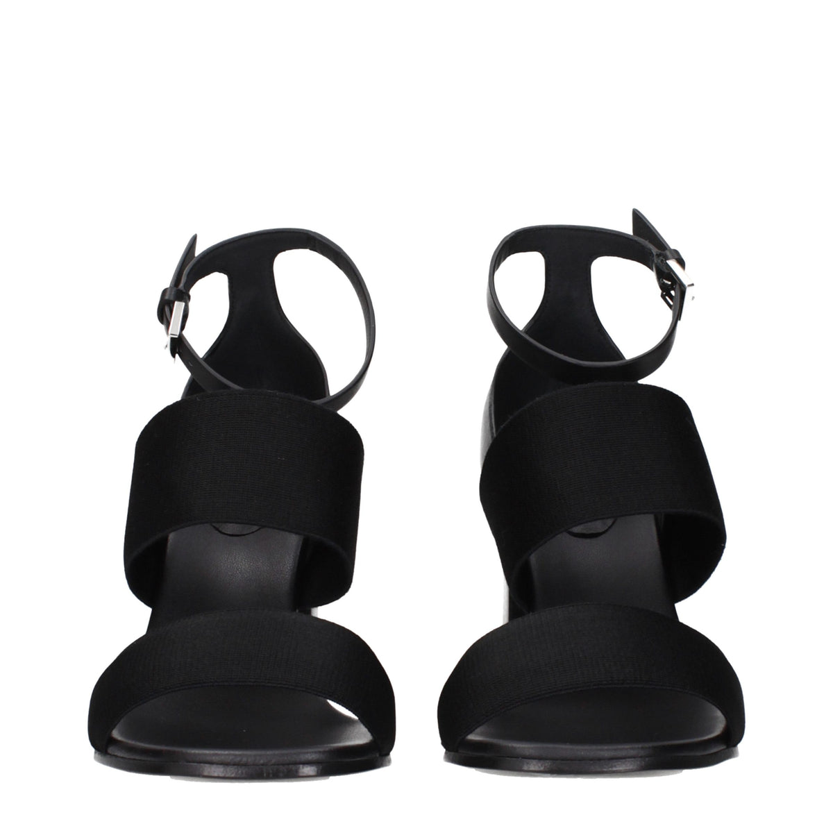 Max Mara Black Fabric Platform Sandals