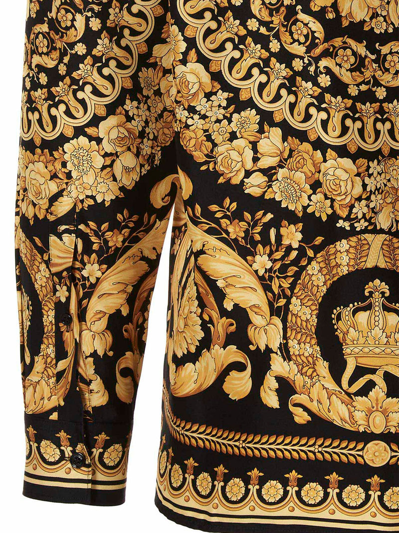 Versace Gold Silk Blouse - Iconic Barocco Print