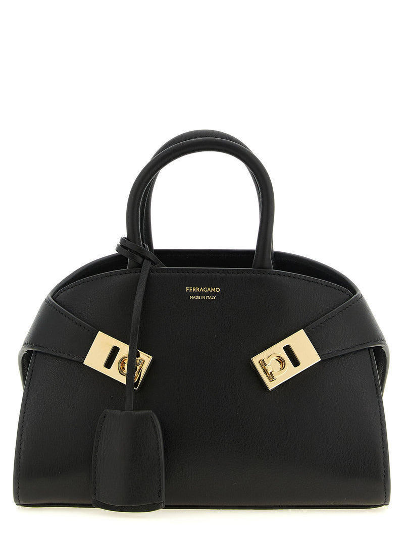 Ferragamo Hug Mini Black Calfskin Handbag