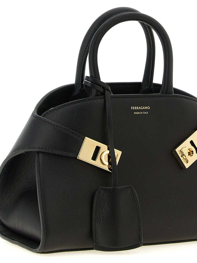 Ferragamo Hug Mini Black Calfskin Handbag