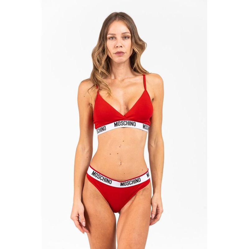 Moschino Red Cotton Bra - Stylish & Comfortable