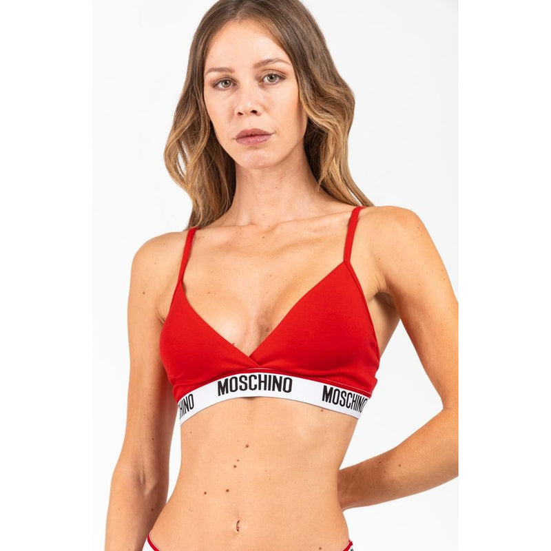 Moschino Red Cotton Bra - Stylish & Comfortable