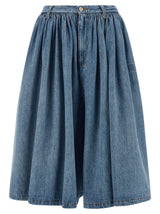 MM6 Maison Margiela Blue Cotton Bermuda Shorts