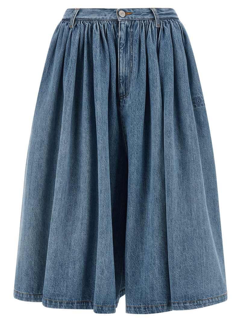 MM6 Maison Margiela Blue Cotton Bermuda Shorts for Women