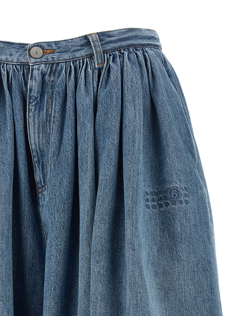 MM6 Maison Margiela Blue Cotton Bermuda Shorts for Women