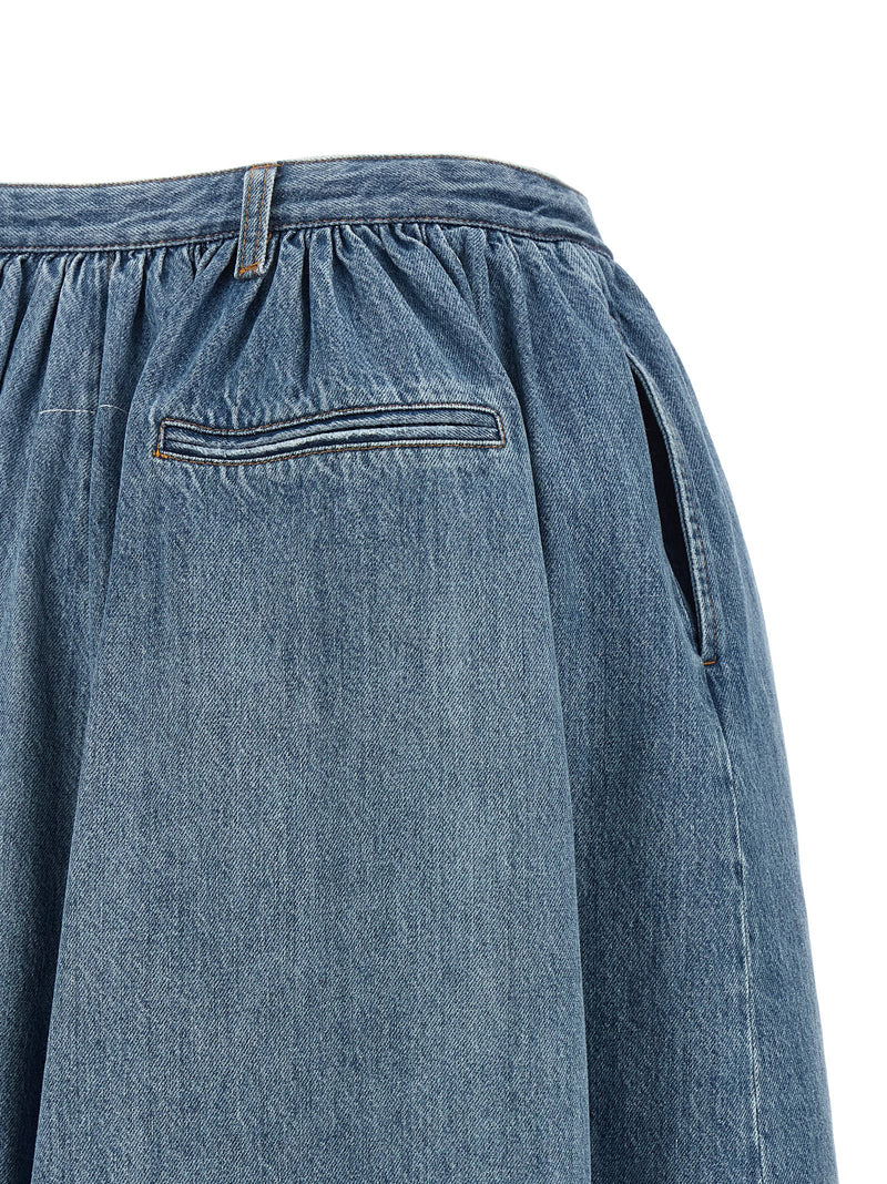 MM6 Maison Margiela Blue Cotton Bermuda Shorts for Women
