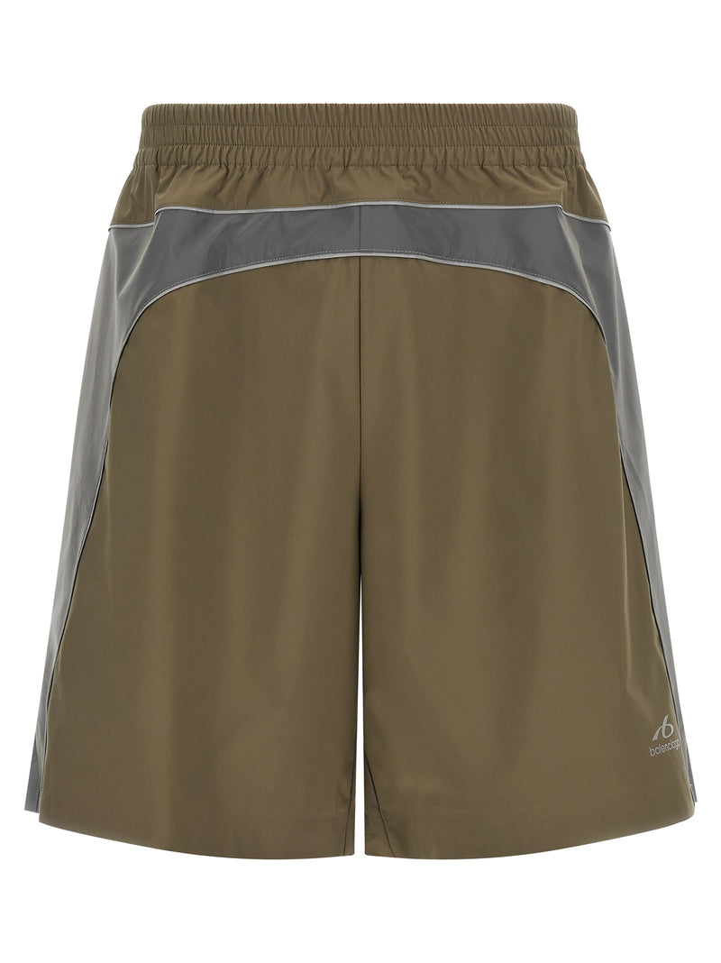 Balenciaga Gray Polyester TechWear Bermuda Shorts