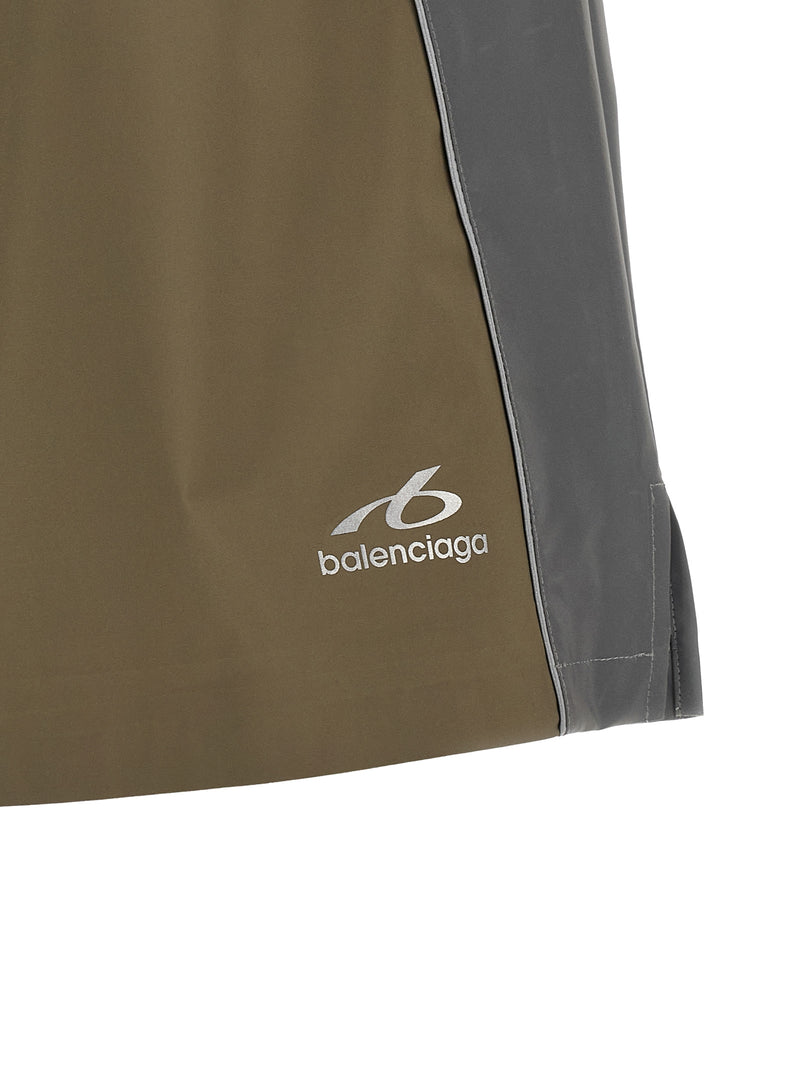 Balenciaga Gray Polyester TechWear Bermuda Shorts