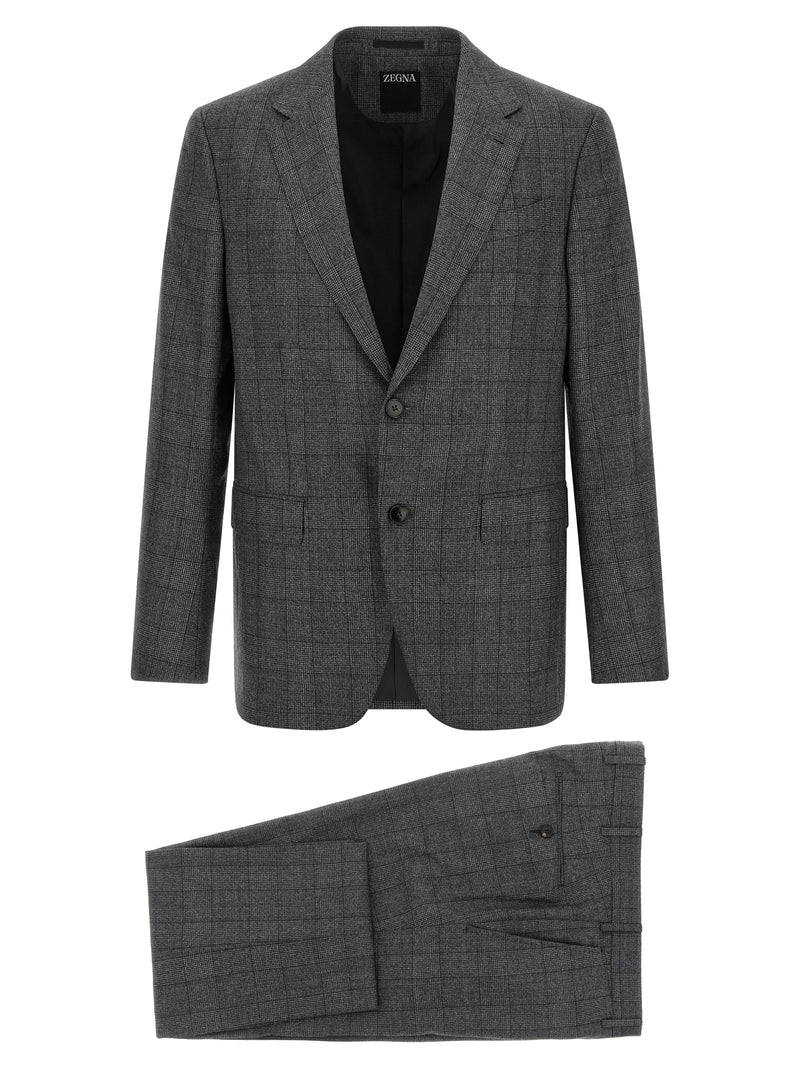 ZEGNA Gray Wool Two-Piece Suit - Classic Elegance