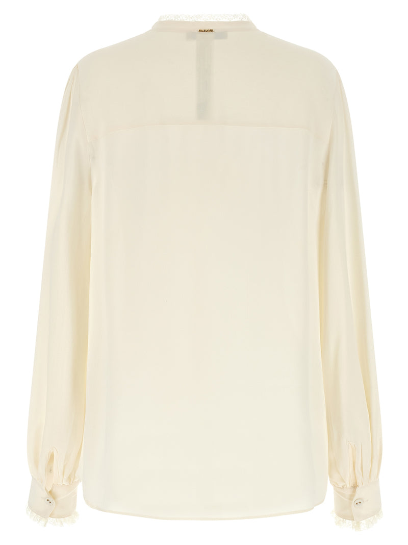 Twinset White Viscose Lavallière Blouse for Women