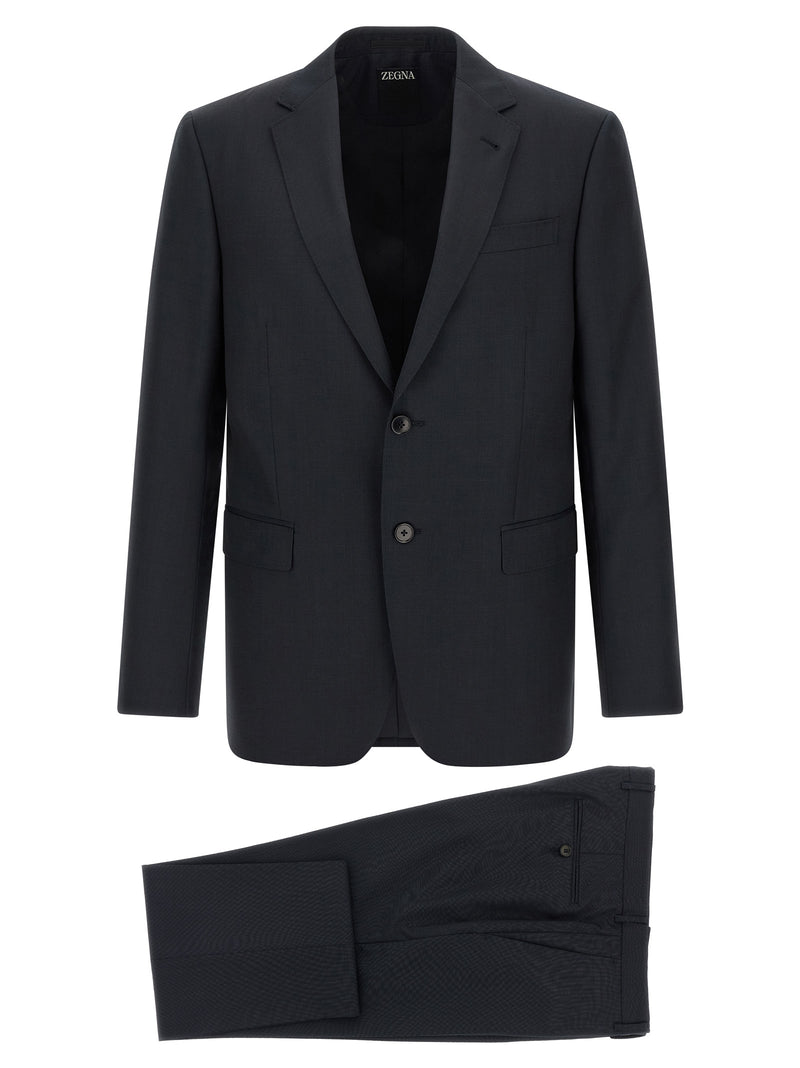 ZEGNA Blue Wool Two-Piece Suit for Men