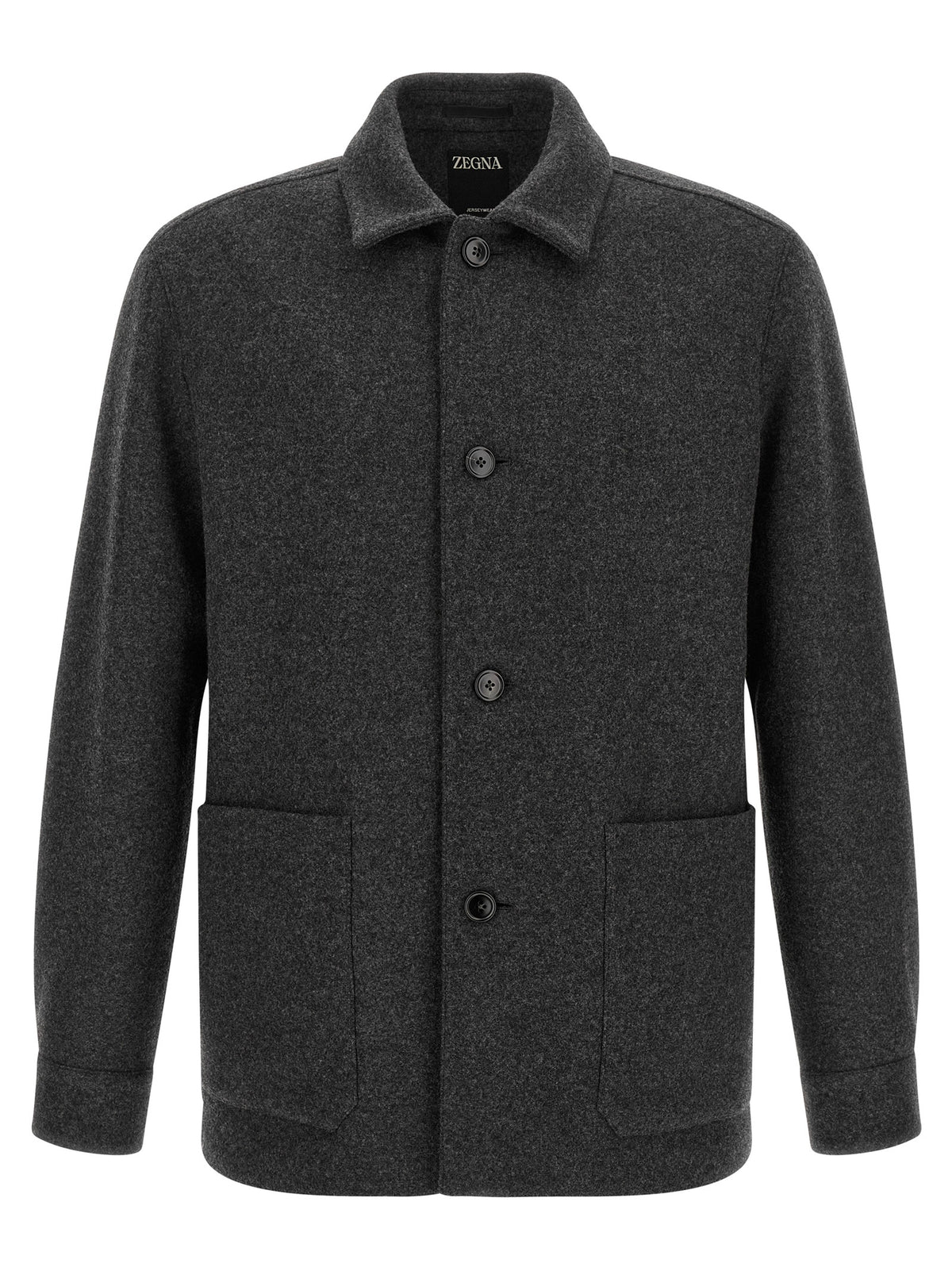 ZEGNA Gray Wool Blouse