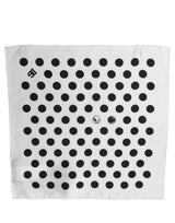 Dolce & Gabbana White Black Polka Dot Square Foulard Scarf