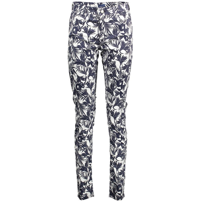 Gant Blue Organic Cotton Women's Slim 5 Pocket Trousers