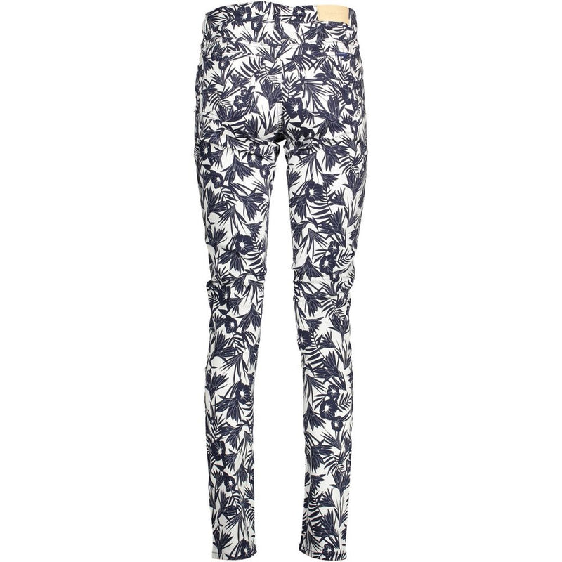 Gant Blue Organic Cotton Women's Slim 5 Pocket Trousers