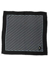Dolce & Gabbana Black Silk Geometric Handkerchief Pocket Scarf
