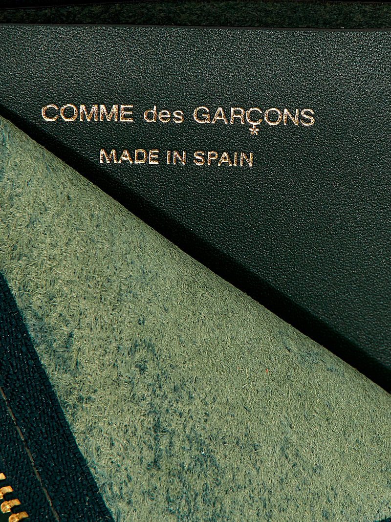 Comme Des Garçons Bicolor Calfskin Cardholder - Green