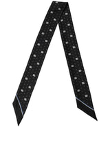 Dolce & Gabbana Black Silk DG Logo Men Skinny Shawl Scarf