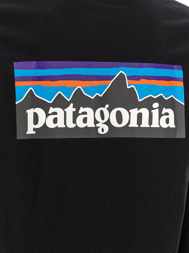 PATAGONIA Black Cotton T-Shirt - Eco-Conscious Comfort