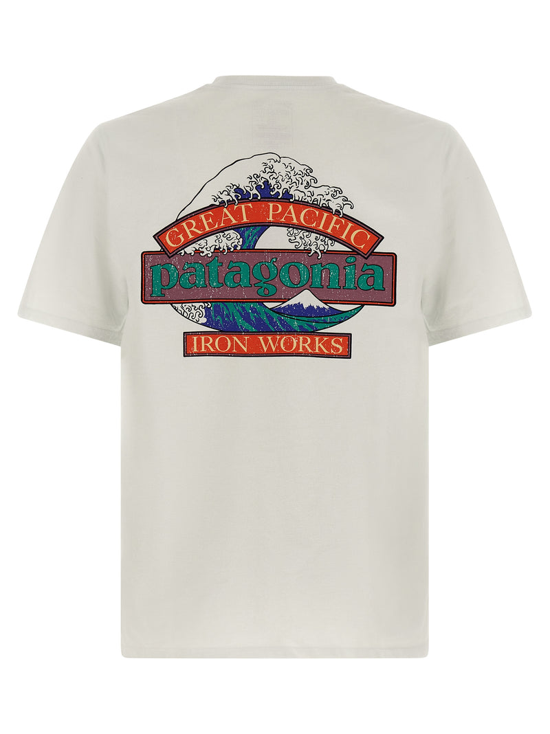 PATAGONIA White Cotton 'Responsibili' T-Shirt