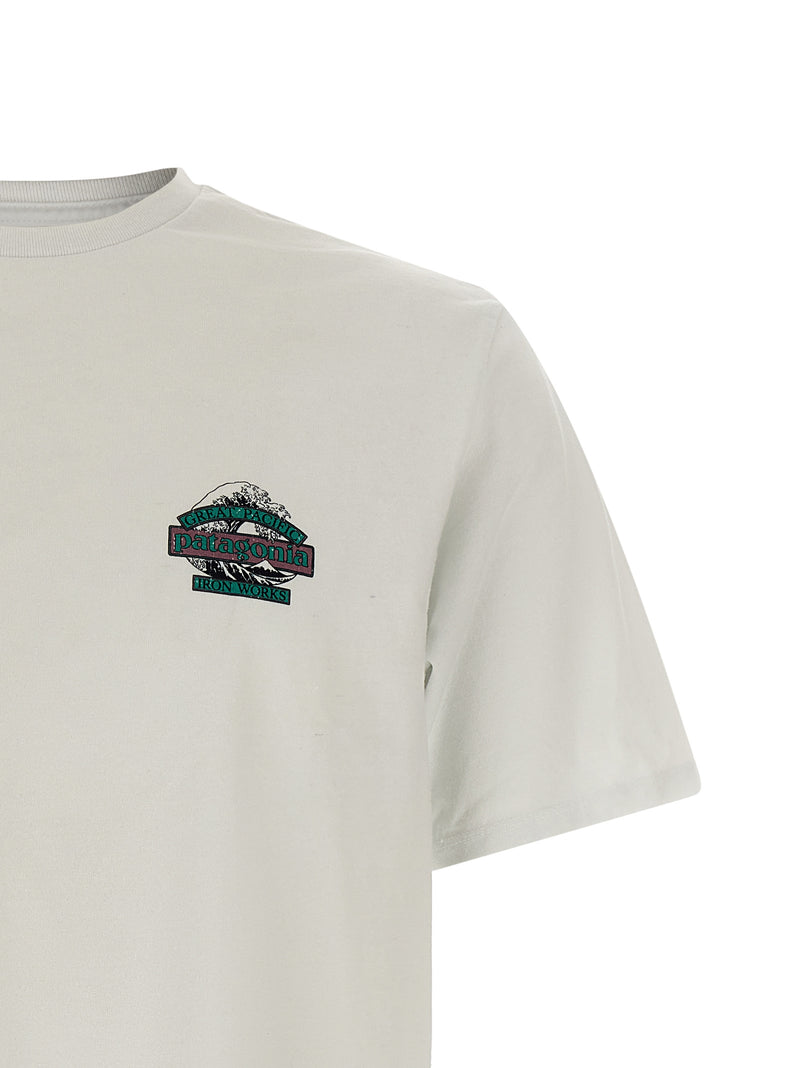 PATAGONIA White Cotton 'Responsibili' T-Shirt