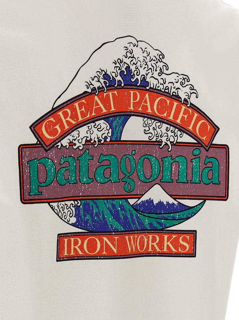 PATAGONIA White Cotton 'Responsibili' T-Shirt