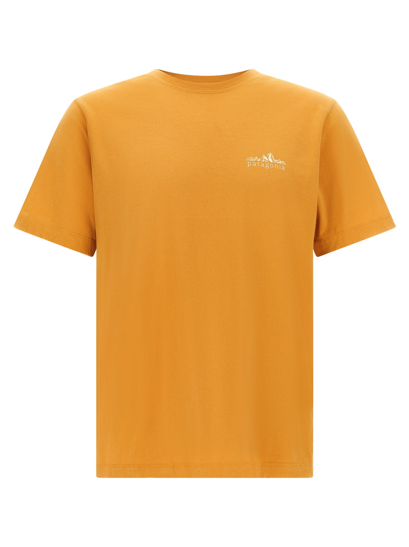 PATAGONIA Fitz Roy Foothills Orange Cotton T-Shirt
