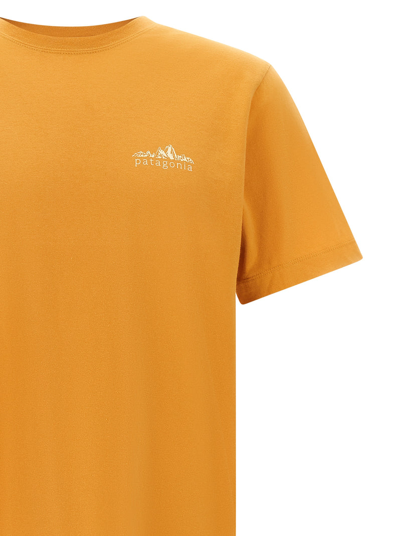 PATAGONIA Fitz Roy Foothills Orange Cotton T-Shirt