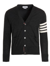 Thom Browne Gray Merino Wool Cardigan