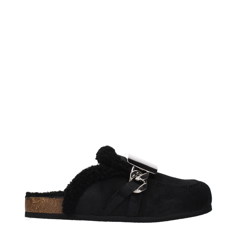 J.W.Anderson Black Leather Slippers for Men