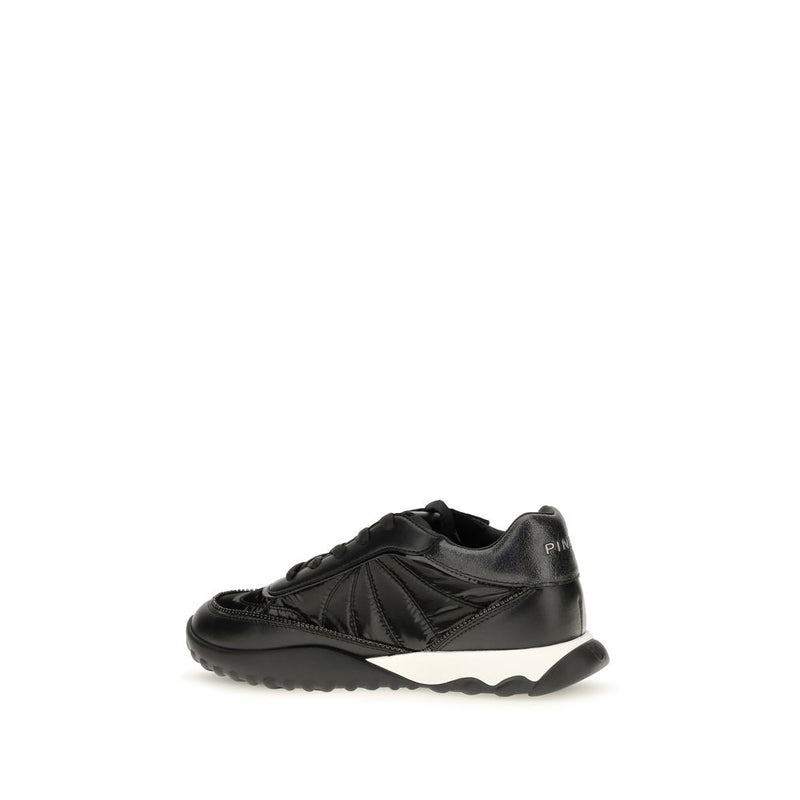 PINKO Gea Black Fabric Low Top Sneakers for Women