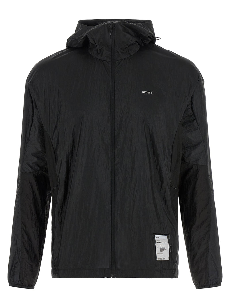 SATISFY Black Polyamide Shell Jacket - Lightweight Windbreaker