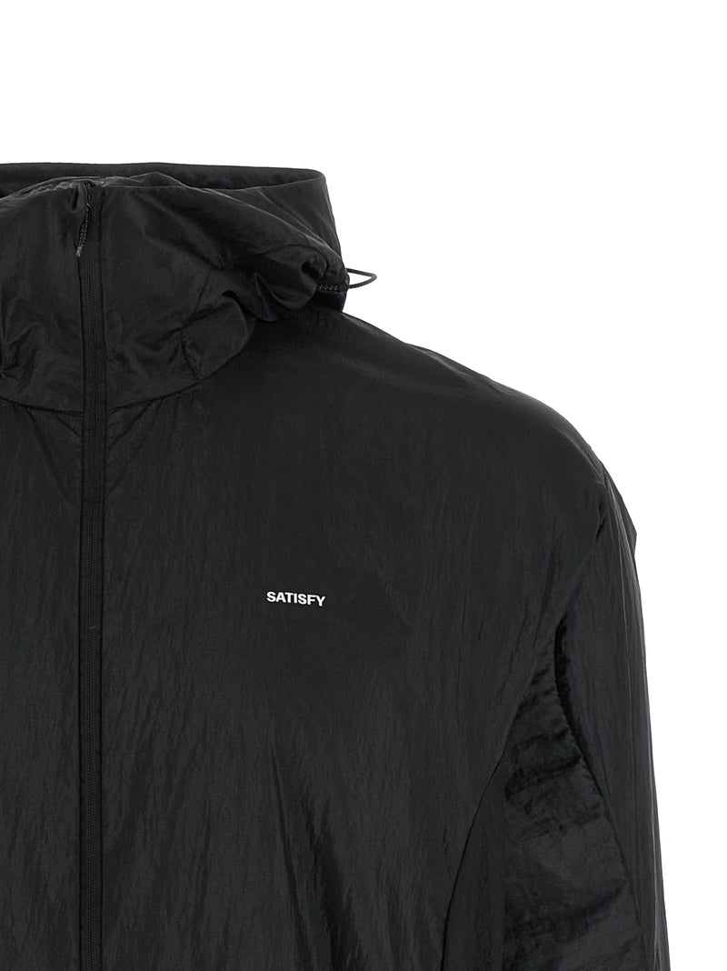 SATISFY Black Polyamide Shell Jacket - Lightweight Windbreaker