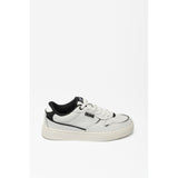 Colmar Black And White Leather Low Top Sneakers