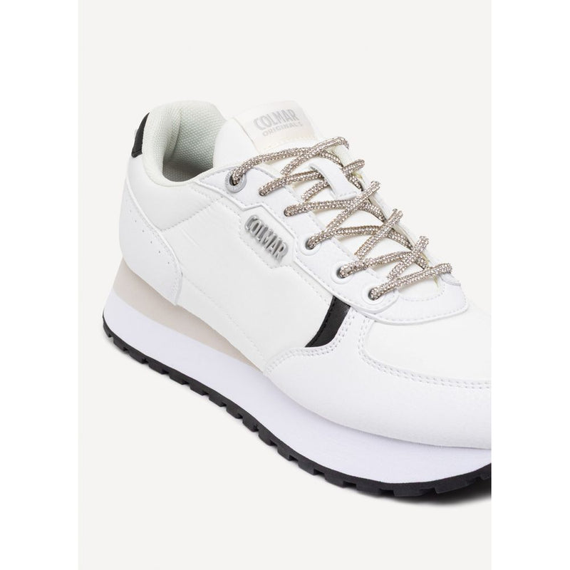 Colmar Black and White Polyethylene Athletic Sneakers