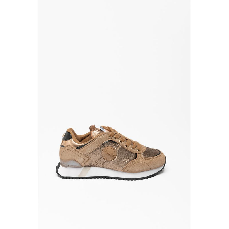 Colmar Bronze Leather Low Top Sneakers for Women