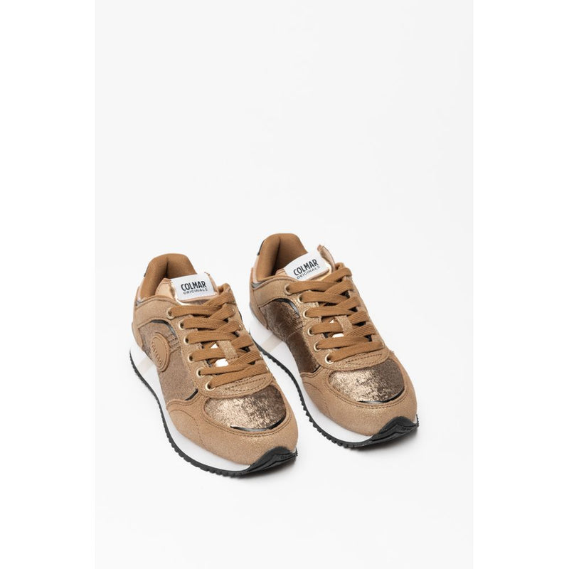 Colmar Bronze Leather Low Top Sneakers for Women