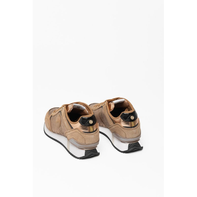 Colmar Bronze Leather Low Top Sneakers for Women