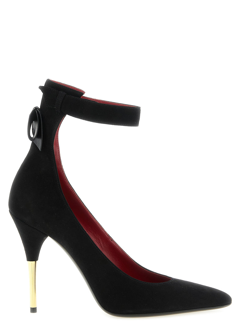 Valentino Garavani Black Goatskin ‘Fatale’ High Heel Pumps