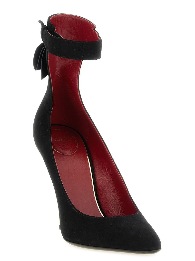 Valentino Garavani Black Goatskin ‘Fatale’ High Heel Pumps
