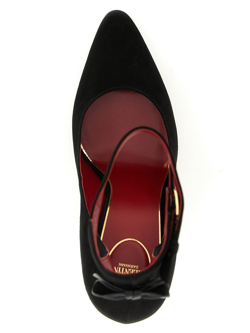 Valentino Garavani Black Goatskin ‘Fatale’ High Heel Pumps
