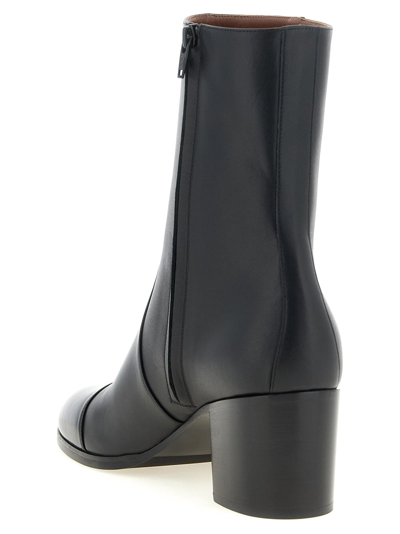 Valentino Garavani Black Calfskin 'Zimmy' Ankle Boots