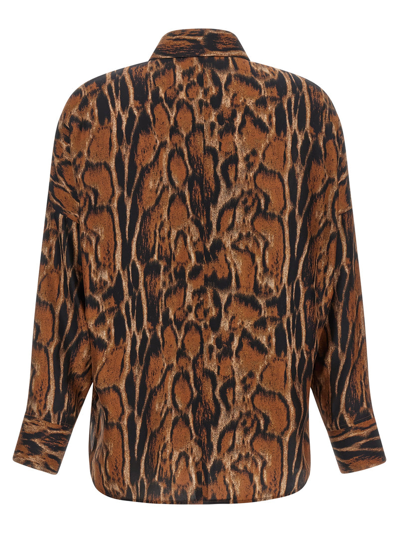 Alberto Biani Riviera Brown Silk Blouse